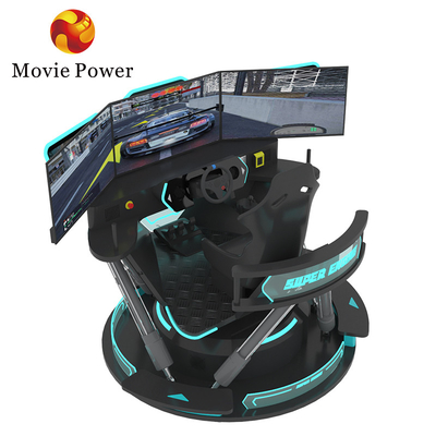 5.0KW F1 simulador de carreras de coches máquina de juego de conducción 6 plataforma de movimiento Dof con 3 pantallas