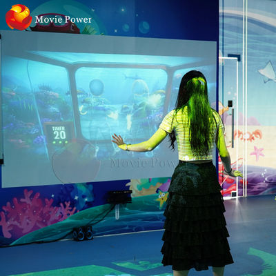 Sistema interactivo del juego de los niños del piso del holograma 3d del entretenimiento del parque de atracciones