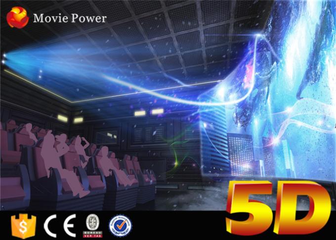 200 cine eléctrico del gran escala 4D de System 3 DOF de los asientos con efectos de la lluvia y sillas móviles 0