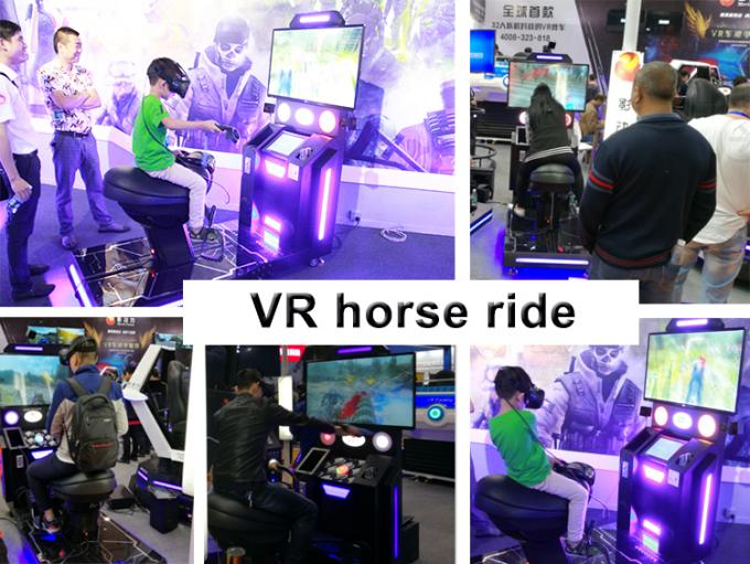 Simulador fresco de la carrera de caballos de los vidrios VR de solo Seat HTV VIVE del movimiento que tira el cine de la realidad virtual 0