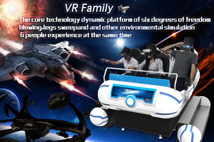 6 monta 9D la familia del cine VR incluyendo la vibración de los juegos/el barrido/el viento de la pierna que tiran 0