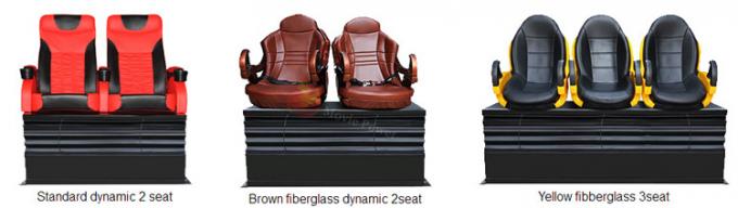 100 cuero auténtico del teatro del movimiento de los asientos 4D + material de Fberglass 2
