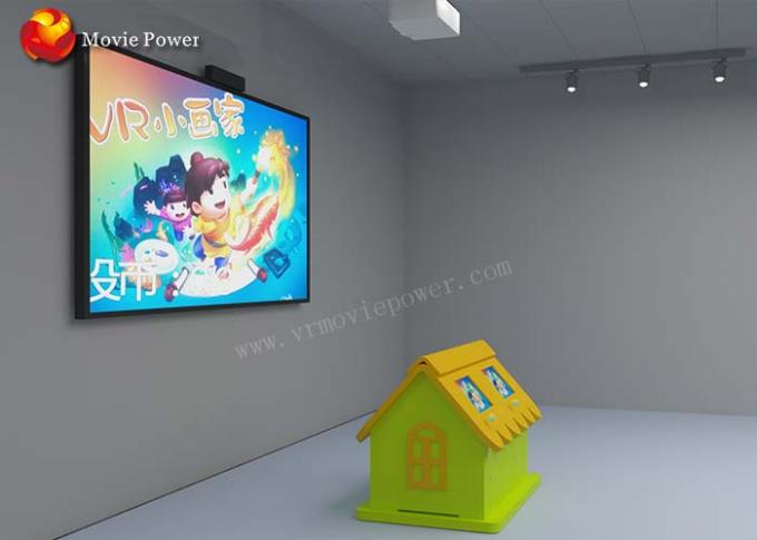 Niños interactivos interiores de la proyección del parque de atracciones de VR que pintan la máquina de juego 1,5 kilovatios 1