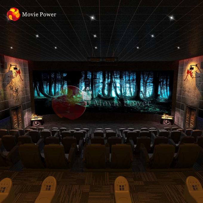 Teatro único del cine de Seat del movimiento del simulador de la película del tema del horror 4d 0