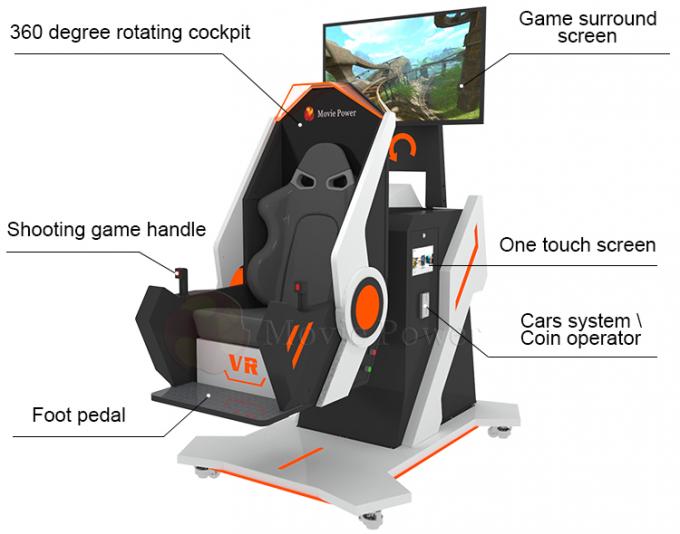 VR equipo giratorio 9d Flight Simulator Arcade Machine del entretenimiento de 360 grados 1