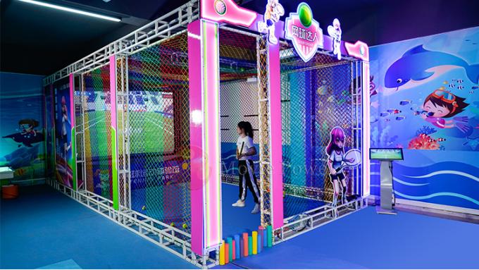 1 máquina interactiva de la realidad virtual del juego del tenis de los niños del parque temático del jugador VR 0
