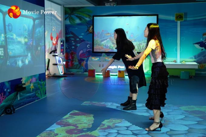 Sistema interactivo del juego de los niños del piso del holograma 3d del entretenimiento del parque de atracciones 0