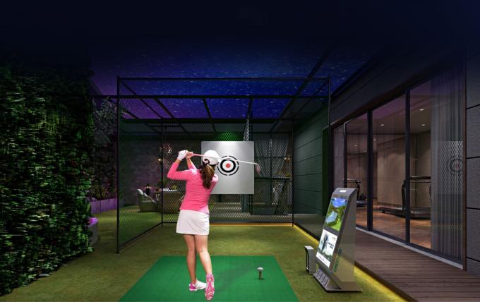 Proyección interior virtual profesional ROHS del simulador del golf 0