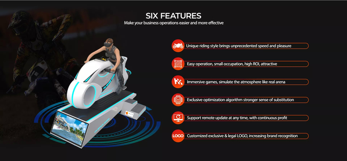 poder VR de la película 220V que compite con el equipo de juego de la motocicleta del simulador 9D 2