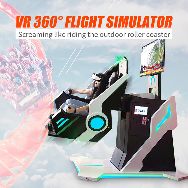 máquina de juego giratoria de Flight Simulator de la silla de Vr de la montaña rusa 360 de la realidad virtual del cine de 3D 9D VR 0