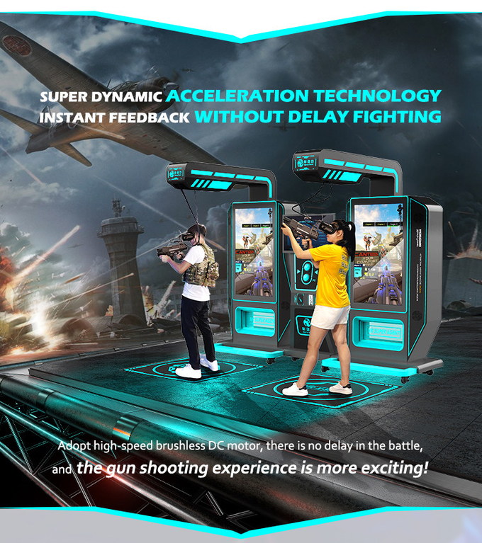 Máquina de disparos realidad virtual máquina de juego de armas de 2 jugadores simulador de simulación 9d vr 2