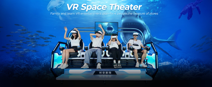 2Simulador de montaña rusa de realidad virtual de.5kw 4 asientos 9D VR Cinema Space Theater 0