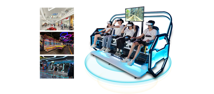 Parque temático montaña rusa 9d VR Simulador 4 jugadores Arcade Machine 9d Vr silla de cine 5
