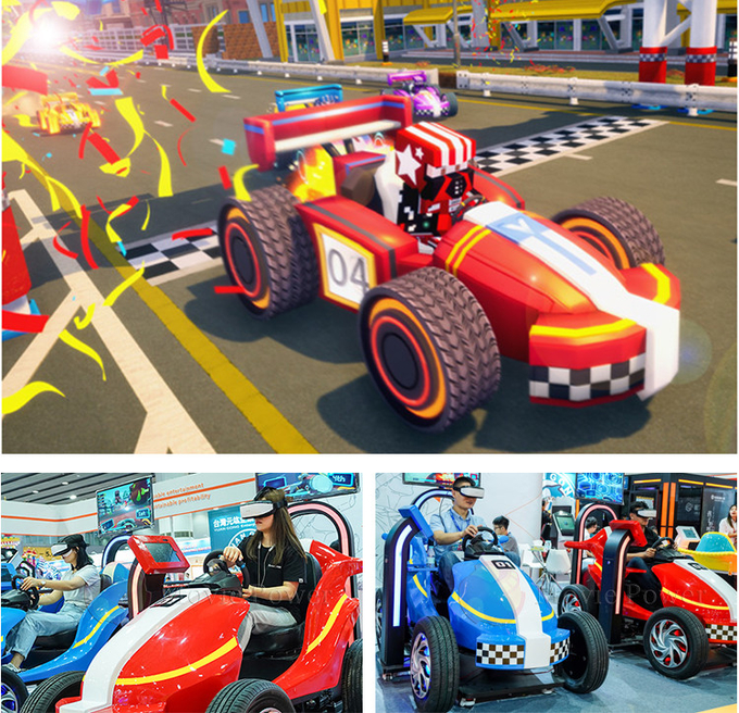 Parque temático VR Rides 9D Juego de carreras para niños Simulador de monedas Automóvil operado Máquina arcade 1