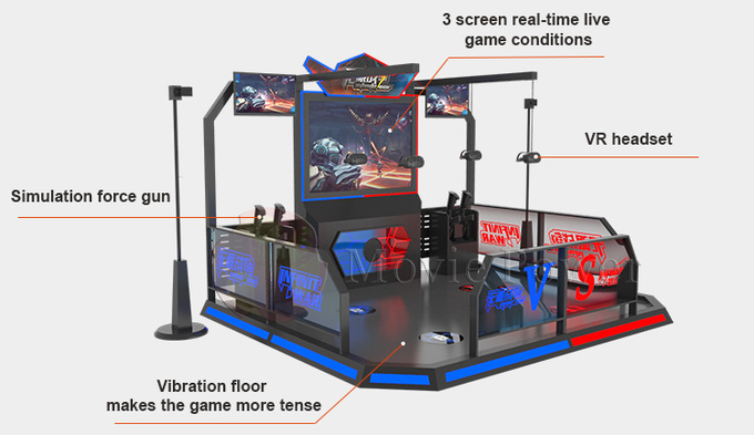 Equipo de Realidad Virtual Vr Disparador Máquina de Juego 9d Vr Disparador Simulador Vr Disparador Arena Multijugador 3