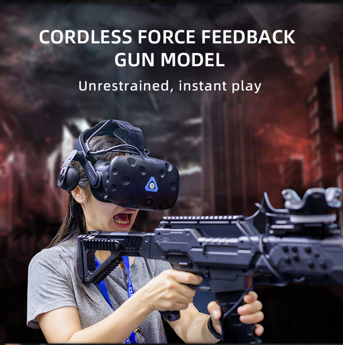 9d VR Simulador de tiro Vr Sala Vr Plataforma de caminar Juegos de realidad virtual Multijugador Zombie Arcade Machine 2