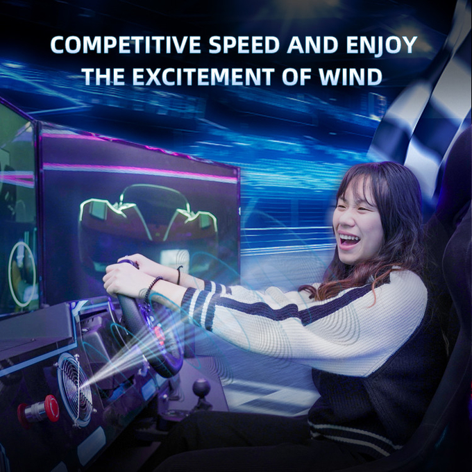6dof Motion Simulador de carreras hidráulico Coche de carreras Arcade máquina de juego Simulador de conducción de coches con 3 pantallas 2