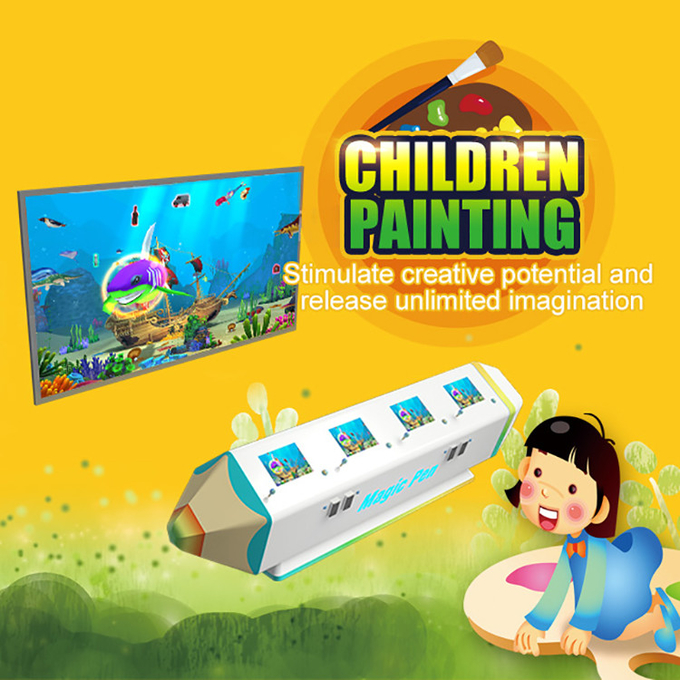 Juegos multijugador para niños 3d Proyector AR interactivo Interiores Juegos de pintura para niños 0