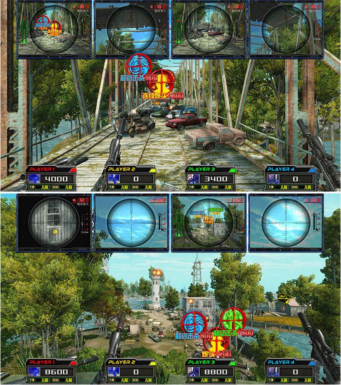 Equipo de juego del tiroteo de la máquina de juego de la realidad virtual del jugador del parque temático 4 9d AR 0