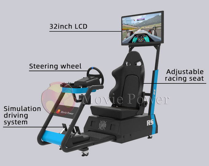 Pequeño juego casero VR hidráulico que compite con al conductor de coche del simulador Equipment 0.5KW 2